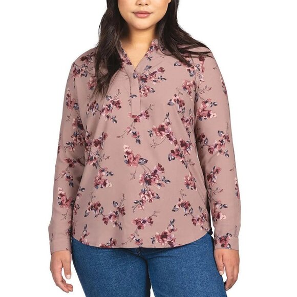 NWOT Hilary Radley Long Sleeve Blouse | Plum - Picture 1 of 4